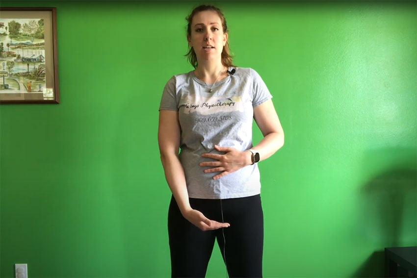 Emily demonstrating technique